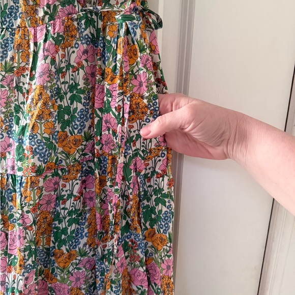 NWT J.CREW Liberty of London Faux Wrap Mini Floral Walk Tiered Dress Size 4 - Picture 5 of 7